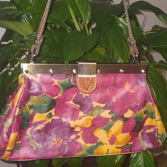 Patricia Nash Vintage Floral Leather Shoulder Bag - Picture 12 of 12